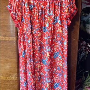 Johnny Was Embroidered Floral Dress